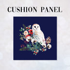 CUSHION Panel Winter Owl Navy CP-748