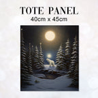 TOTE Winter Polar Bear Fabric Bag Panel