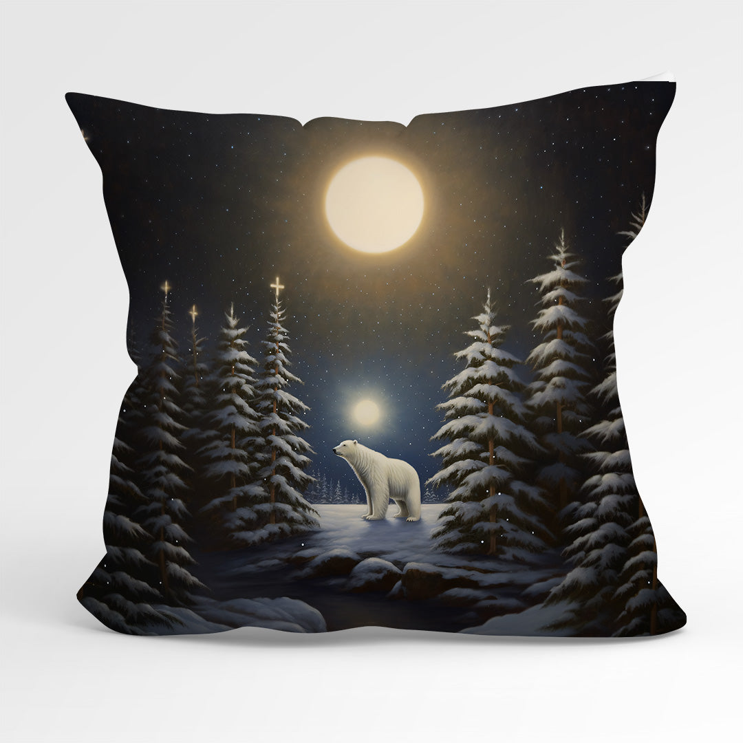 CUSHION Fabric Panel Winter Polar Bear