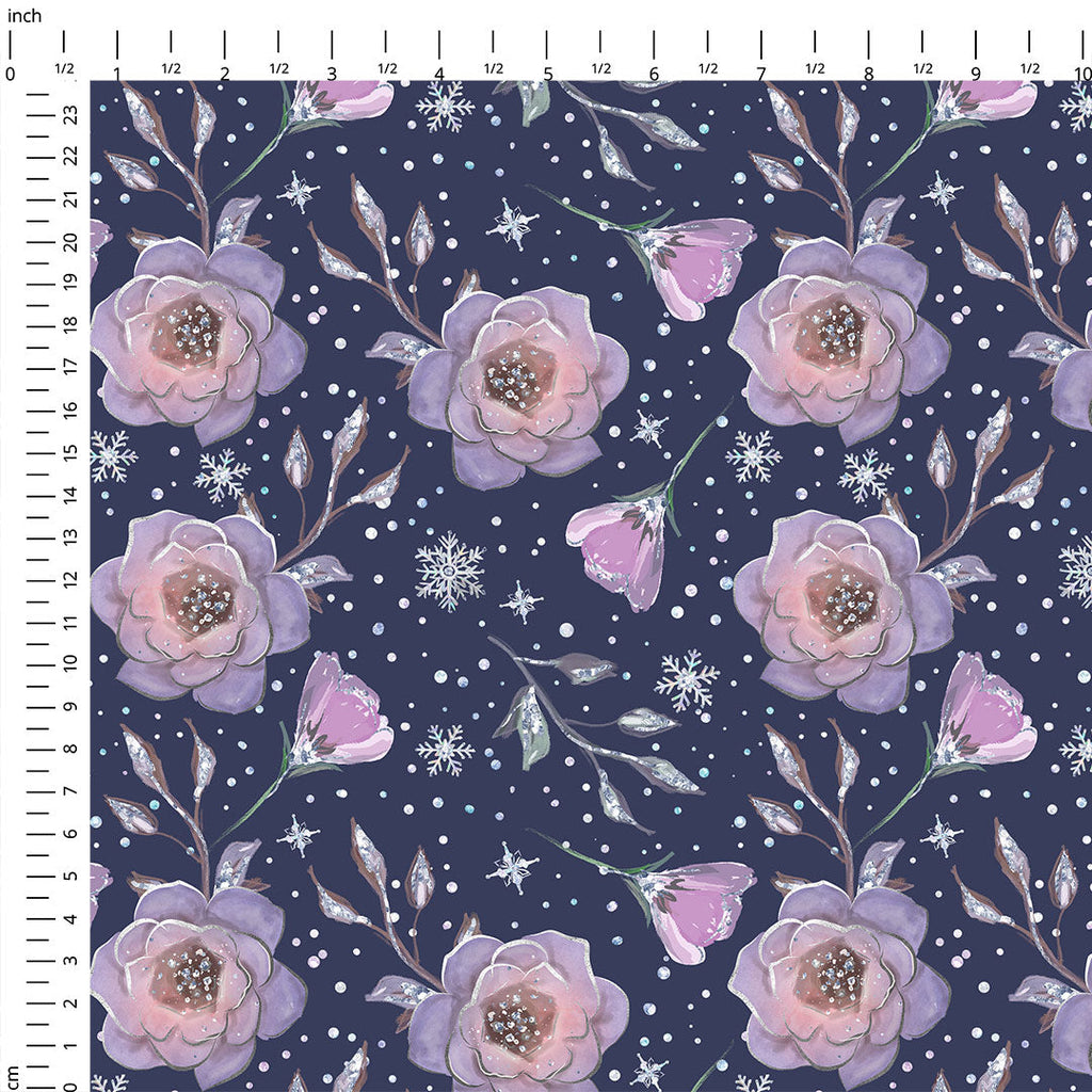 Winter Roses Fabric