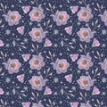 Winter Roses Fabric
