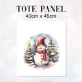 TOTE Winter Snowman Fabric Bag Panel