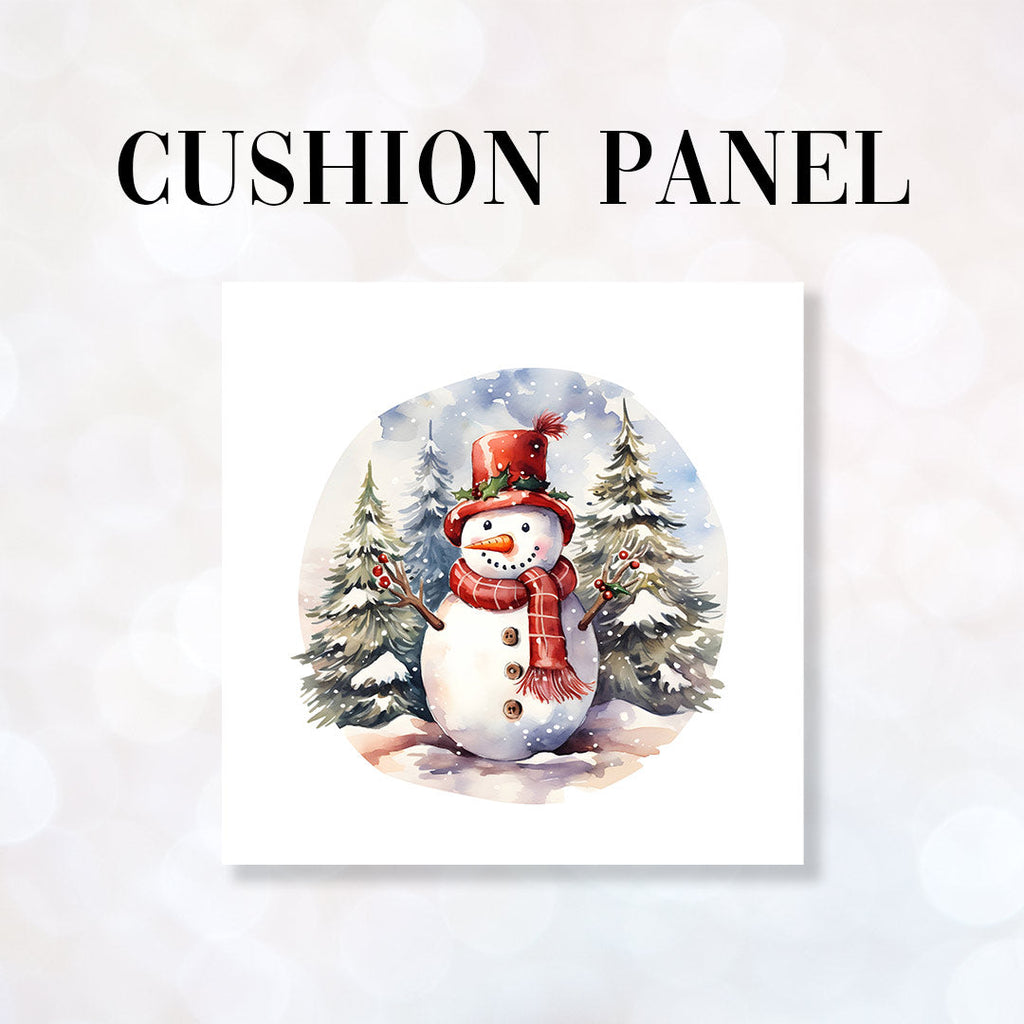 CUSHION Fabric Panel Winter Snowman