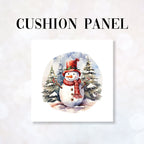 CUSHION Fabric Panel Winter Snowman