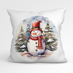 CUSHION Fabric Panel Winter Snowman