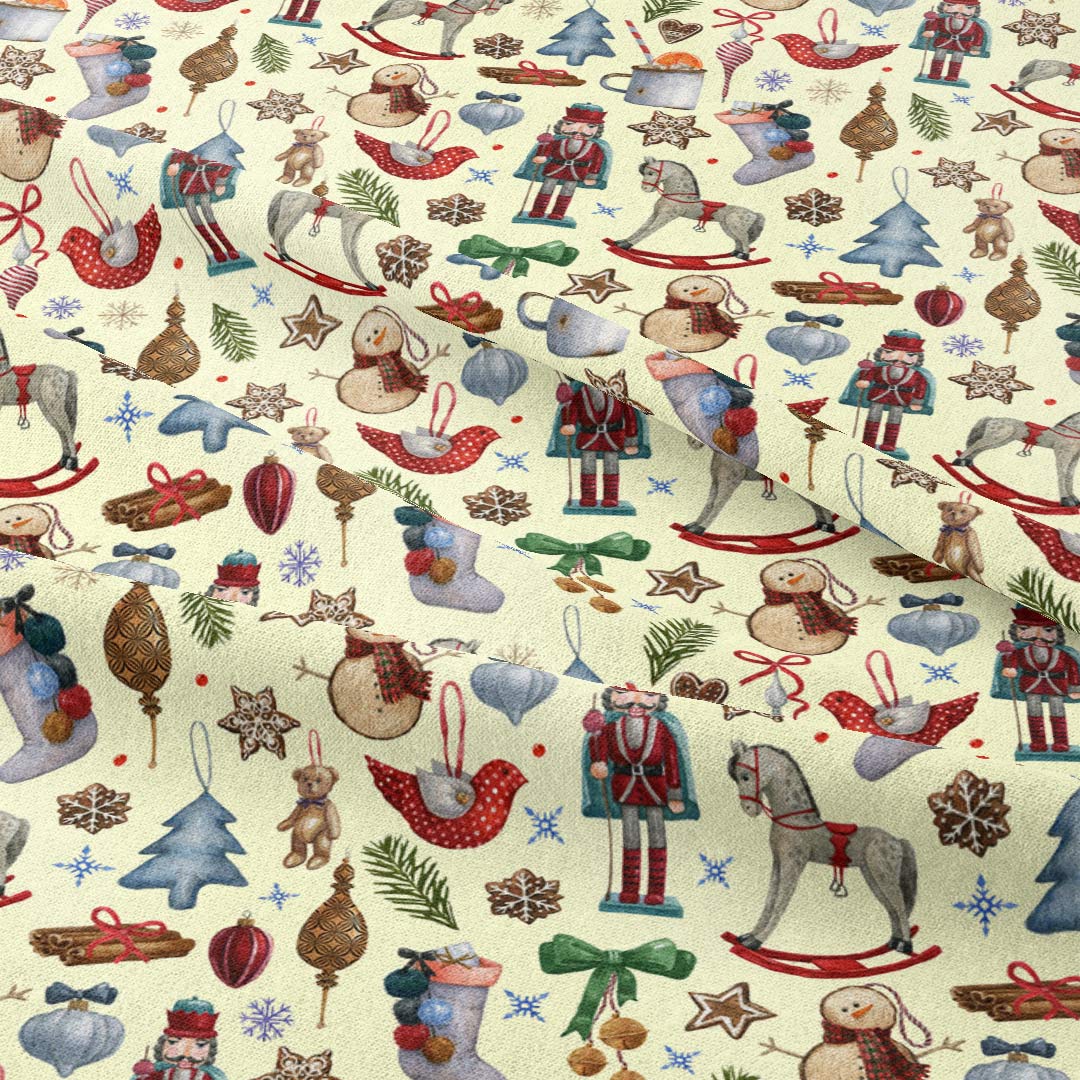 Winter Treasures Cream Fabric
