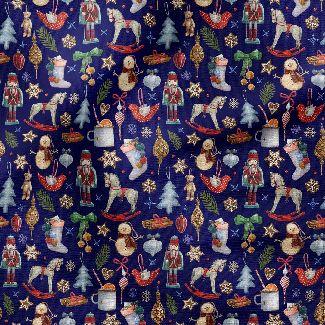 Winter Treasures Navy Fabric