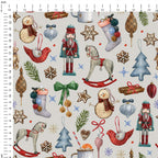 Winter Treasures Silver Fabric