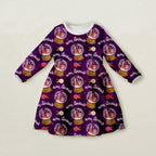 Winter Unicorns Snow Globe Purple Fabric