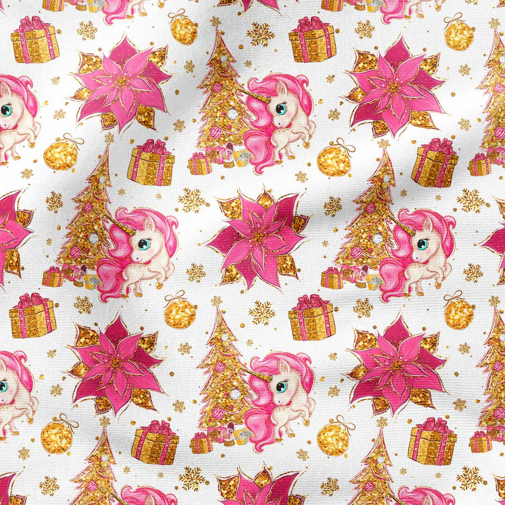 Winter Unicorns Christmas Tree Fabric