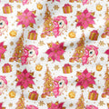 Winter Unicorns Christmas Tree Fabric