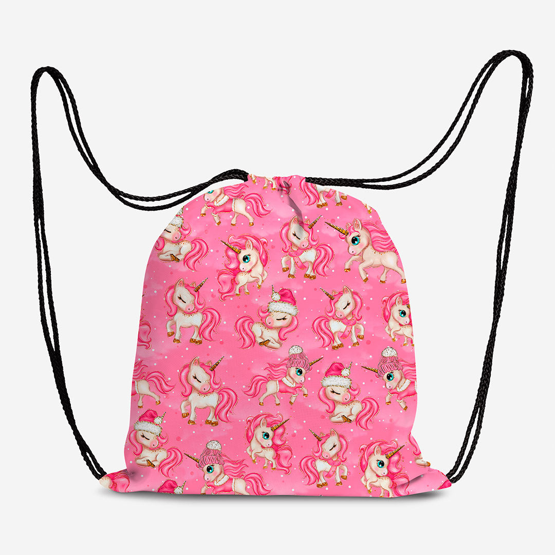 Winter Unicorns Pink Fabric