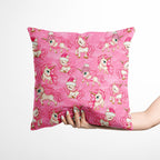 Winter Unicorns Pink Fabric