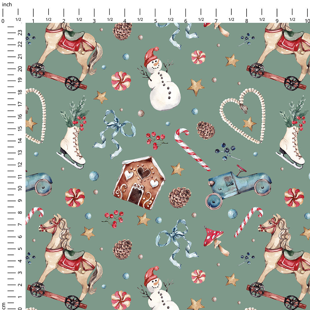 Winter Wonderland Sage Fabric