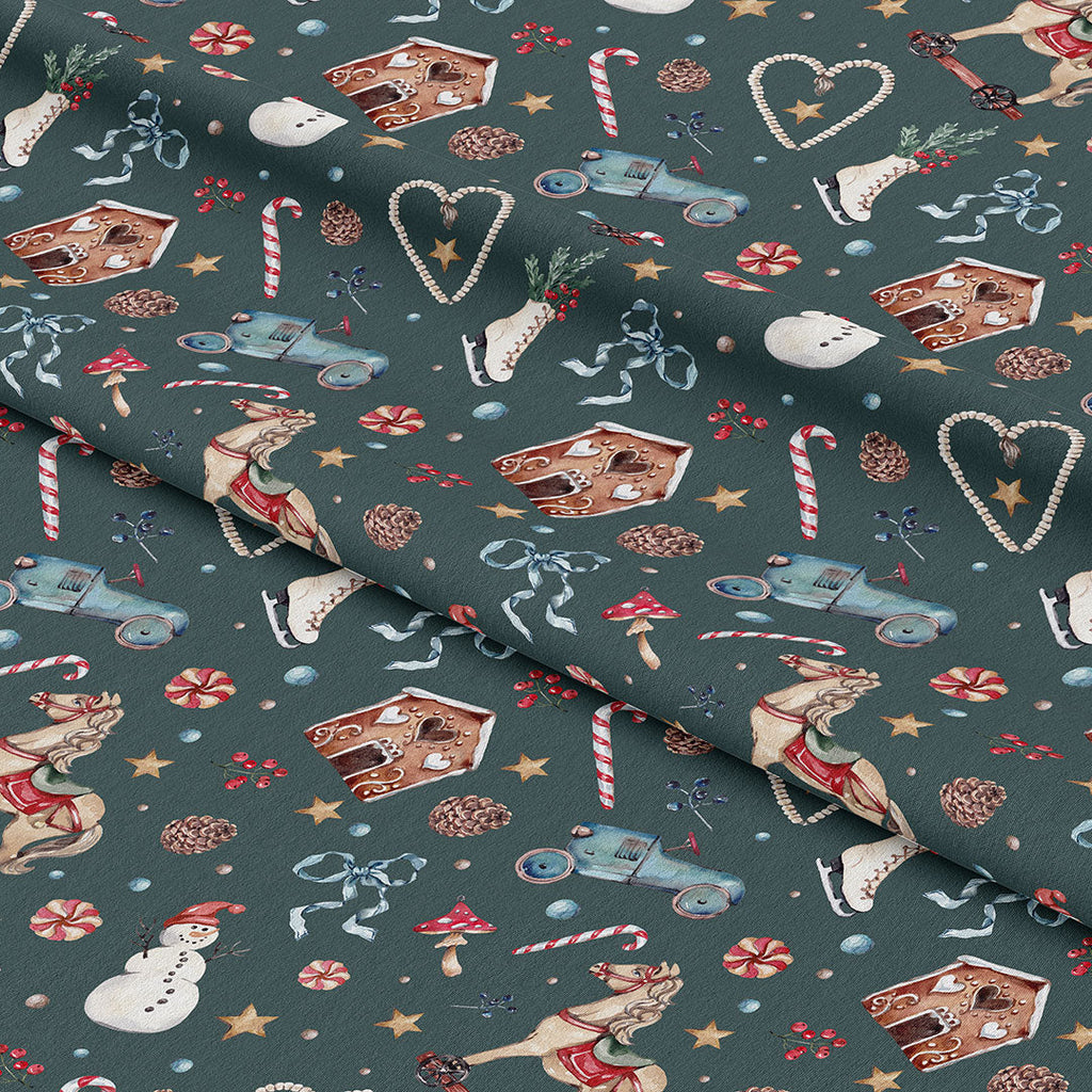 Winter Wonderland Teal Fabric
