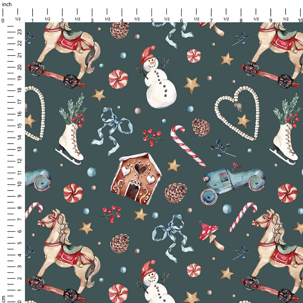 Winter Wonderland Teal Fabric