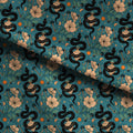 Witchy Snake Blue Fabric