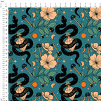 Witchy Snake Blue Fabric
