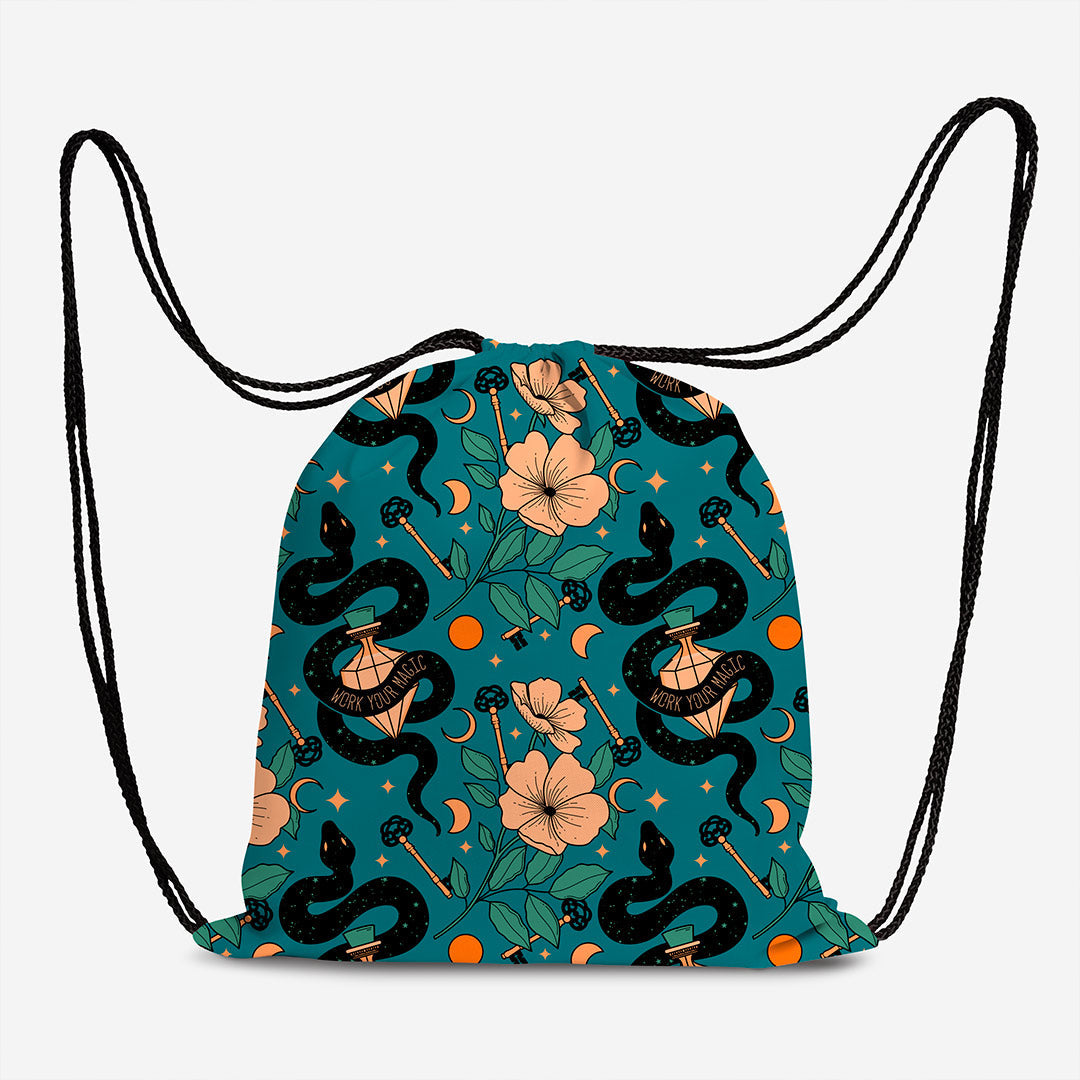 Witchy Snake Blue Fabric