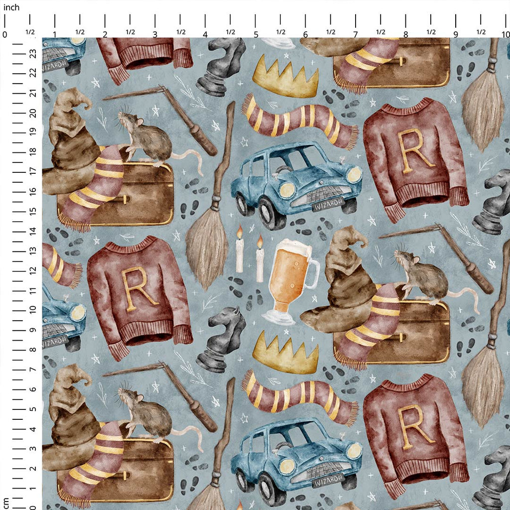 Wizards Life Blue Fabric