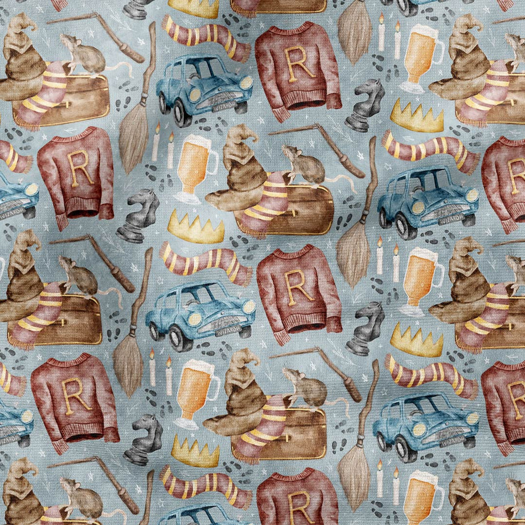 Wizards Life Blue Fabric