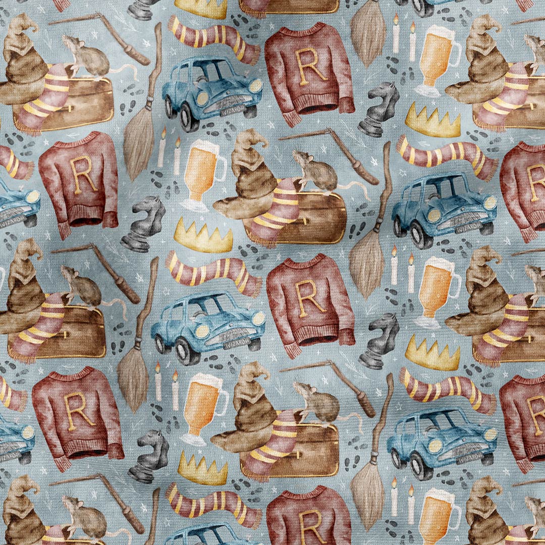 Wizards Life Blue Fabric