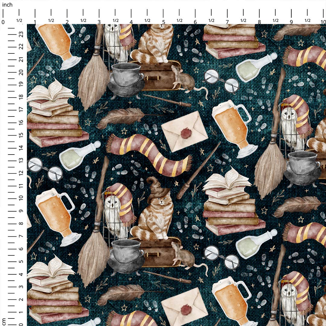 Wizards Life Green Fabric