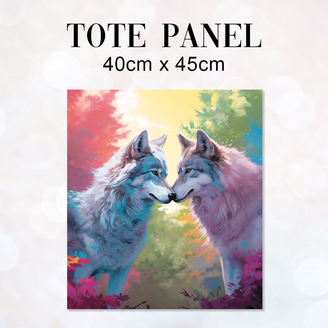 TOTE Wolf Love Fabric Bag Panel TP-185