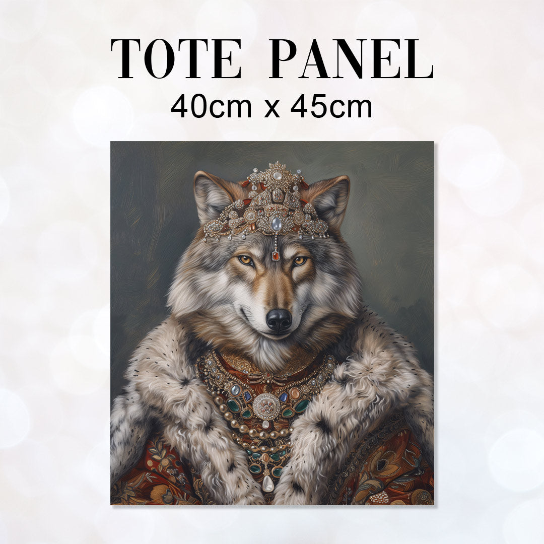TOTE Fabric Bag Panel Wolf Tsarina TP-273