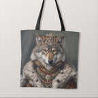 TOTE Fabric Bag Panel Wolf Tsarina TP-273