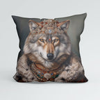CUSHION Panel Wolf Tsarina CP-252