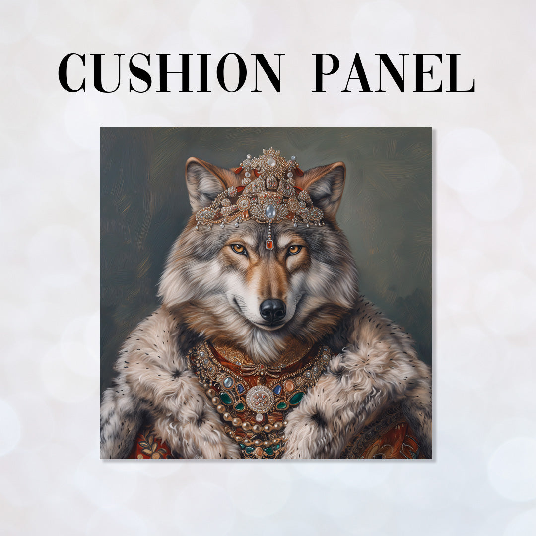 CUSHION Panel Wolf Tsarina CP-252