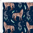 Wolves Navy Fabric