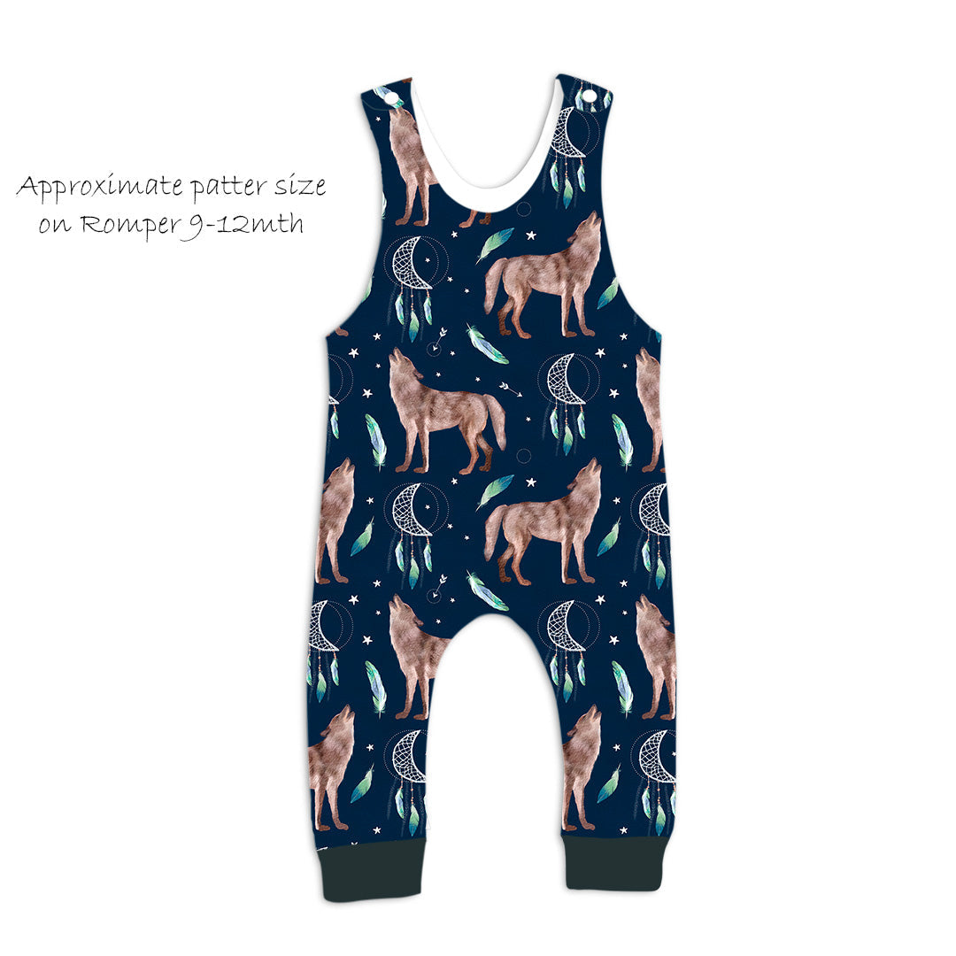 Wolves Navy Fabric