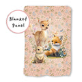 Woodland Animals Pink Fabric Blanket Panel BP-1