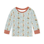 Woodland Animals Blue Fabric