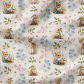 Woodland Animals Cream Fabric