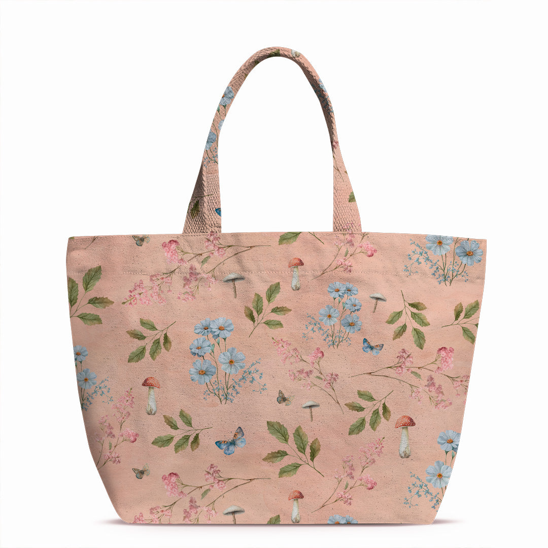 Woodland Flowers Pink Fabric