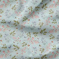 Woodland Flowers Blue Fabric