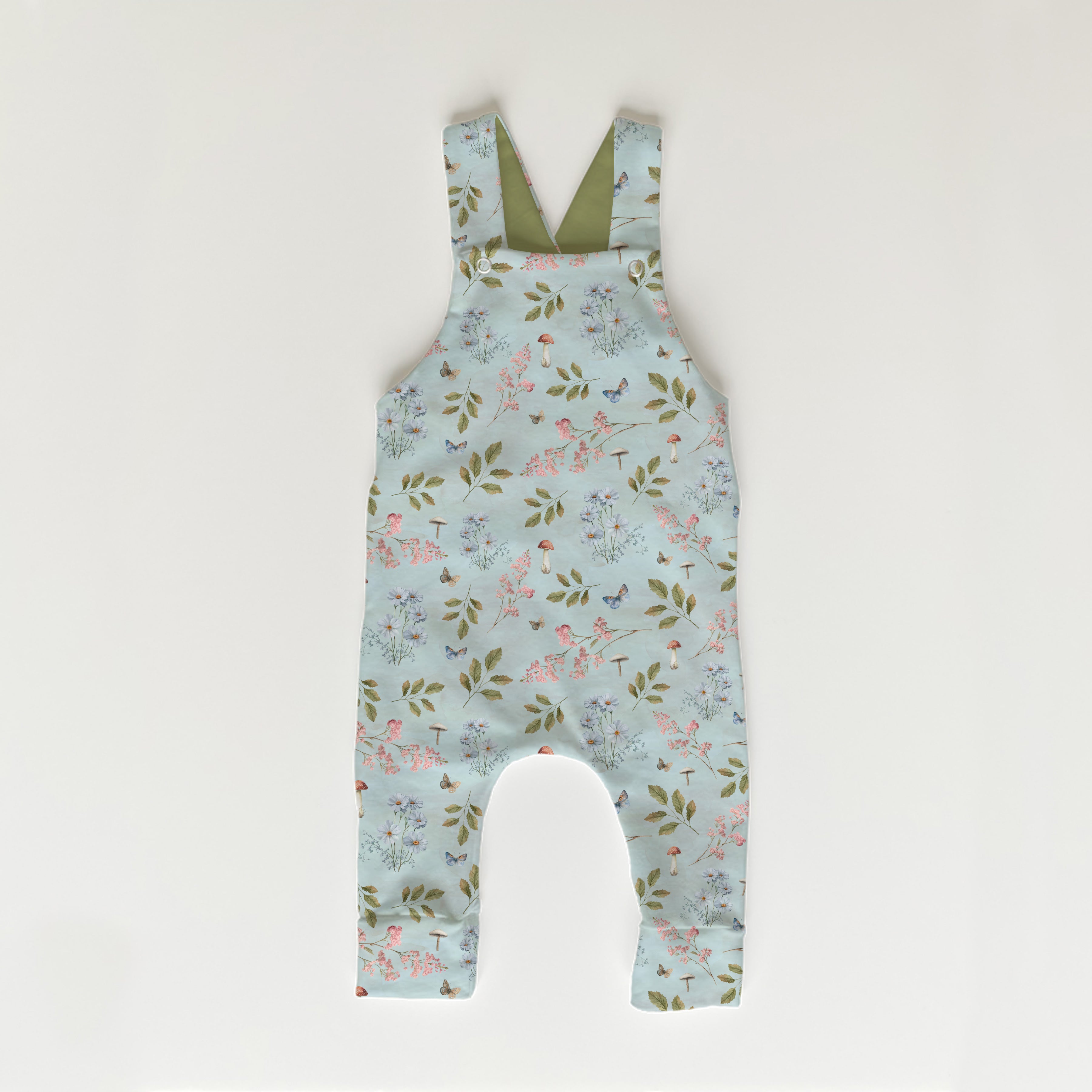 Woodland Flowers Blue Fabric