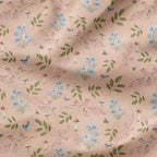 Woodland Flowers Pink Fabric