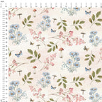 Woodland Flowers Cream Fabric