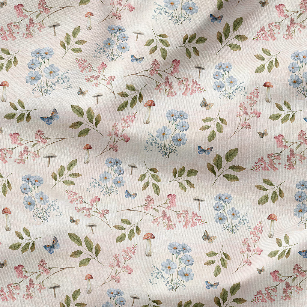 Woodland Flowers Cream Fabric
