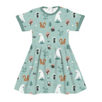 Woodland Animals Mint Fabric