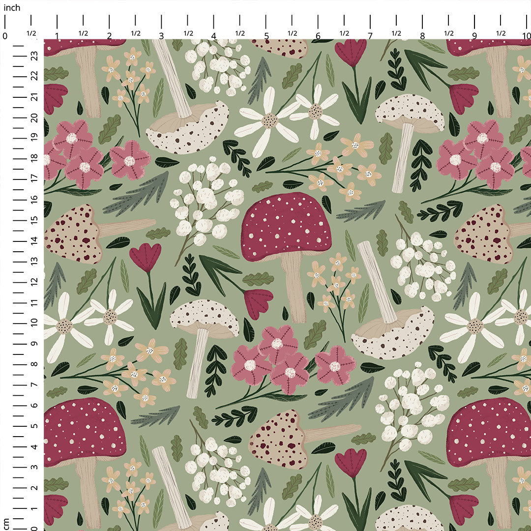 Woodland Mushrooms Fabric