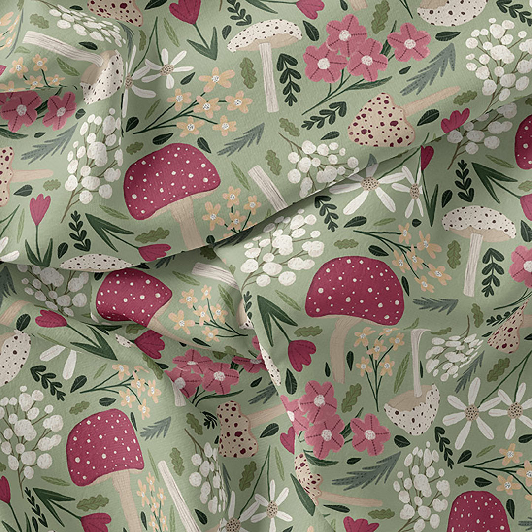 Woodland Mushrooms Fabric