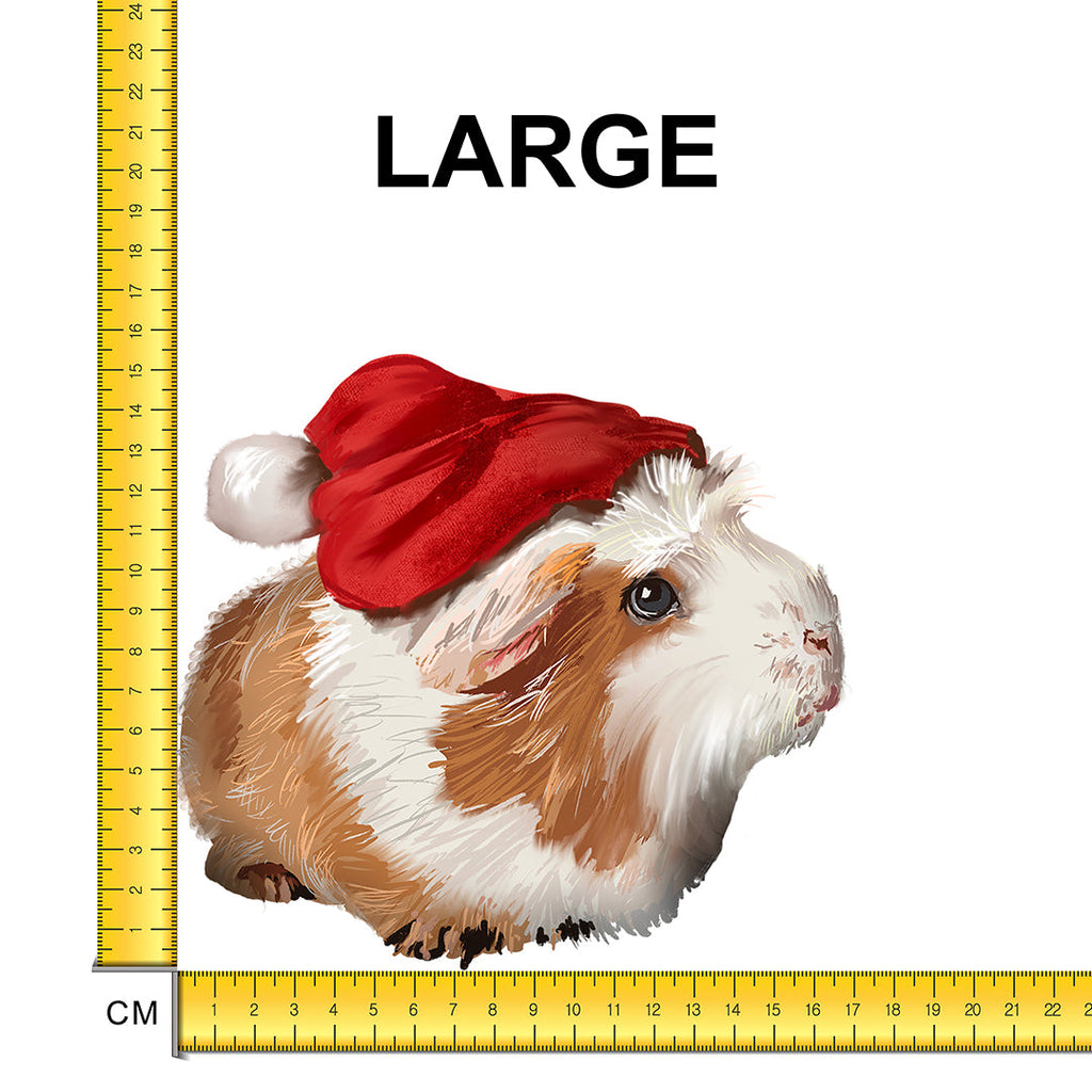 Santa Hat Guinea Pig Iron on Fabric Heat Transfer DTF-84