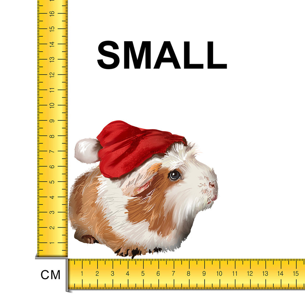 Santa Hat Guinea Pig Iron on Fabric Heat Transfer DTF-84