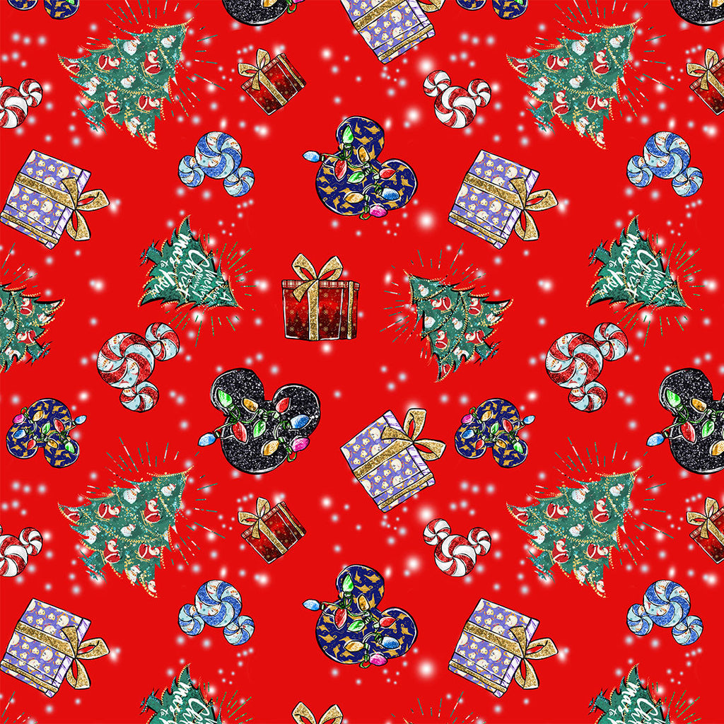 Christmas Red Fabric