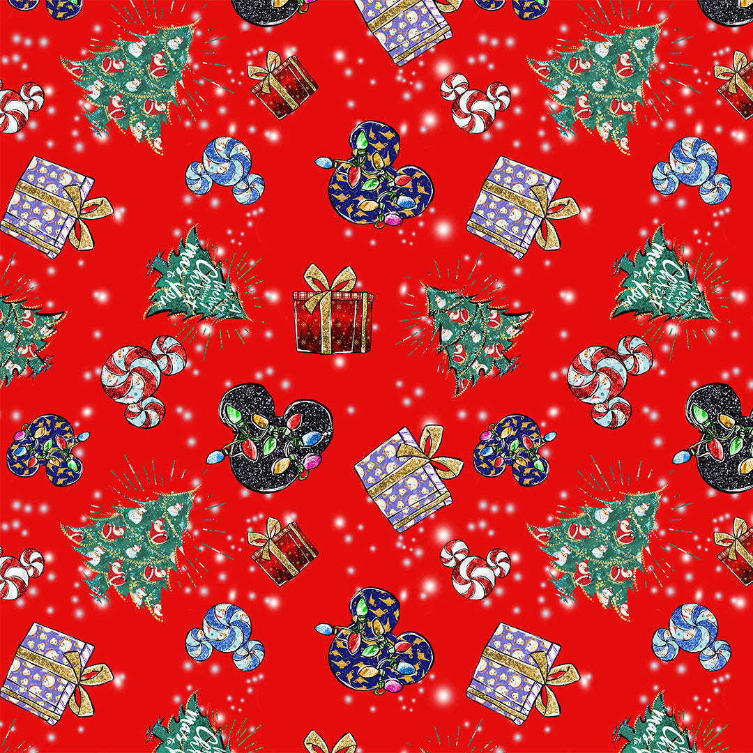 Christmas Red Fabric